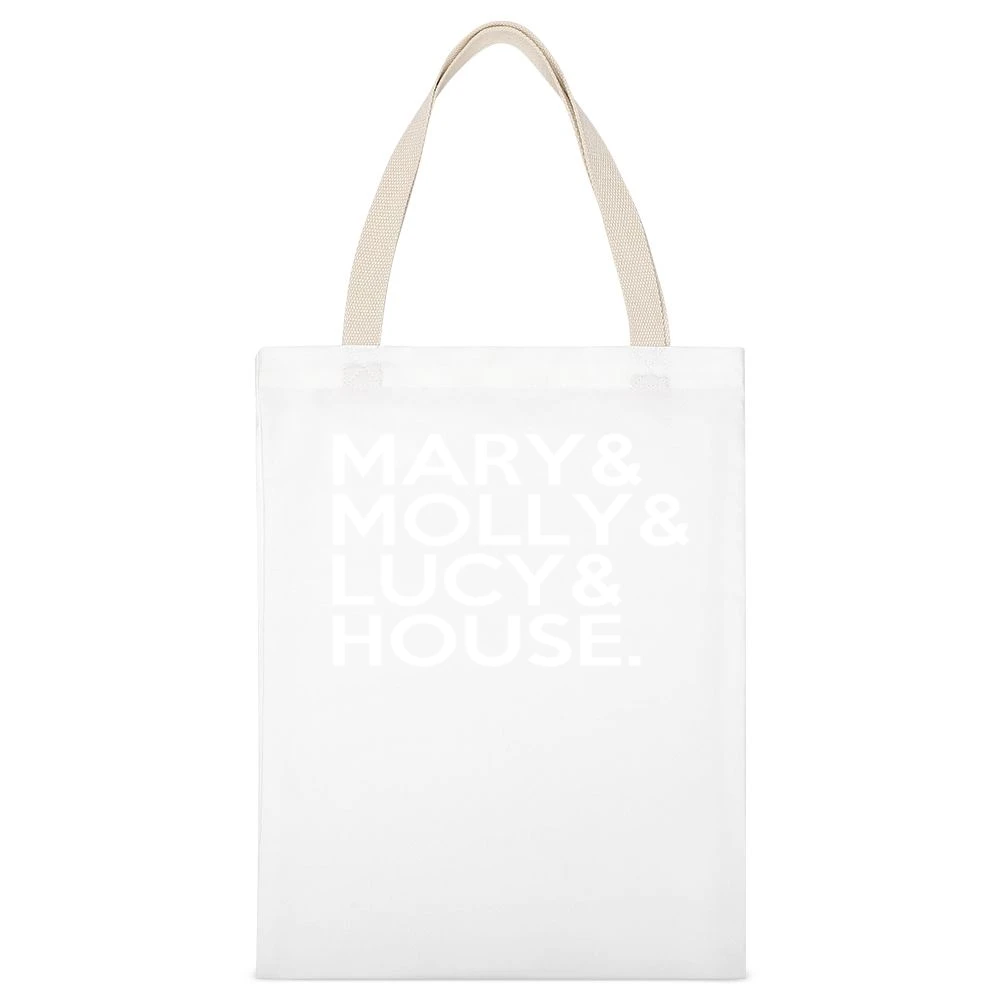 Mary And Molly And Lucy And House EDM Party Drugs White Canvas Tote Shopping Bag