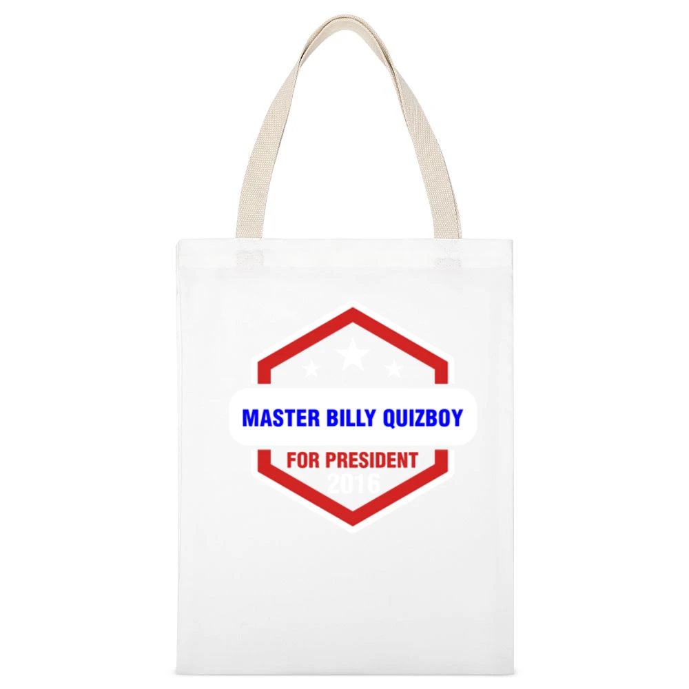Master Billy Quizboy For President 2016 The Venture Bros TV Show T Shi White Canvas Tote Shopping Bag