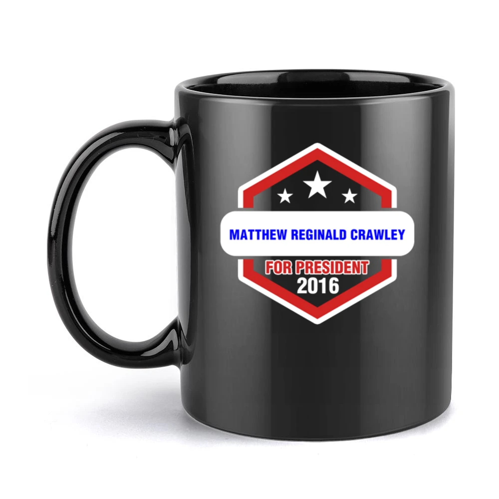 Matthew Reginald Crawley For President 2016 Downton Abbey TV Show T Sh Black Mug