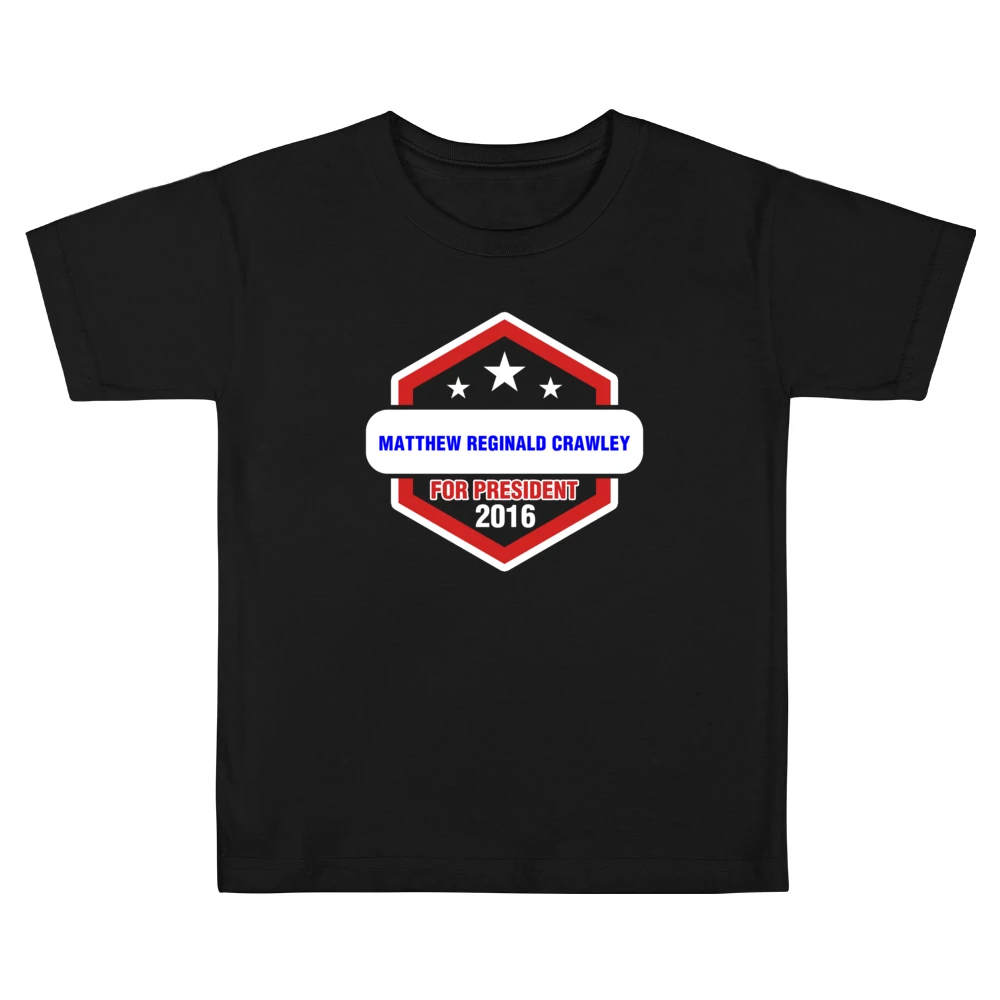 Matthew Reginald Crawley For President 2016 Downton Abbey TV Show T Sh Kids Boys Girls T-Shirt
