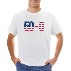 Mayweather Undefeated Record 50-0 Mcgregor Fight American Flag Boxing Asian Size Men T-Shirt