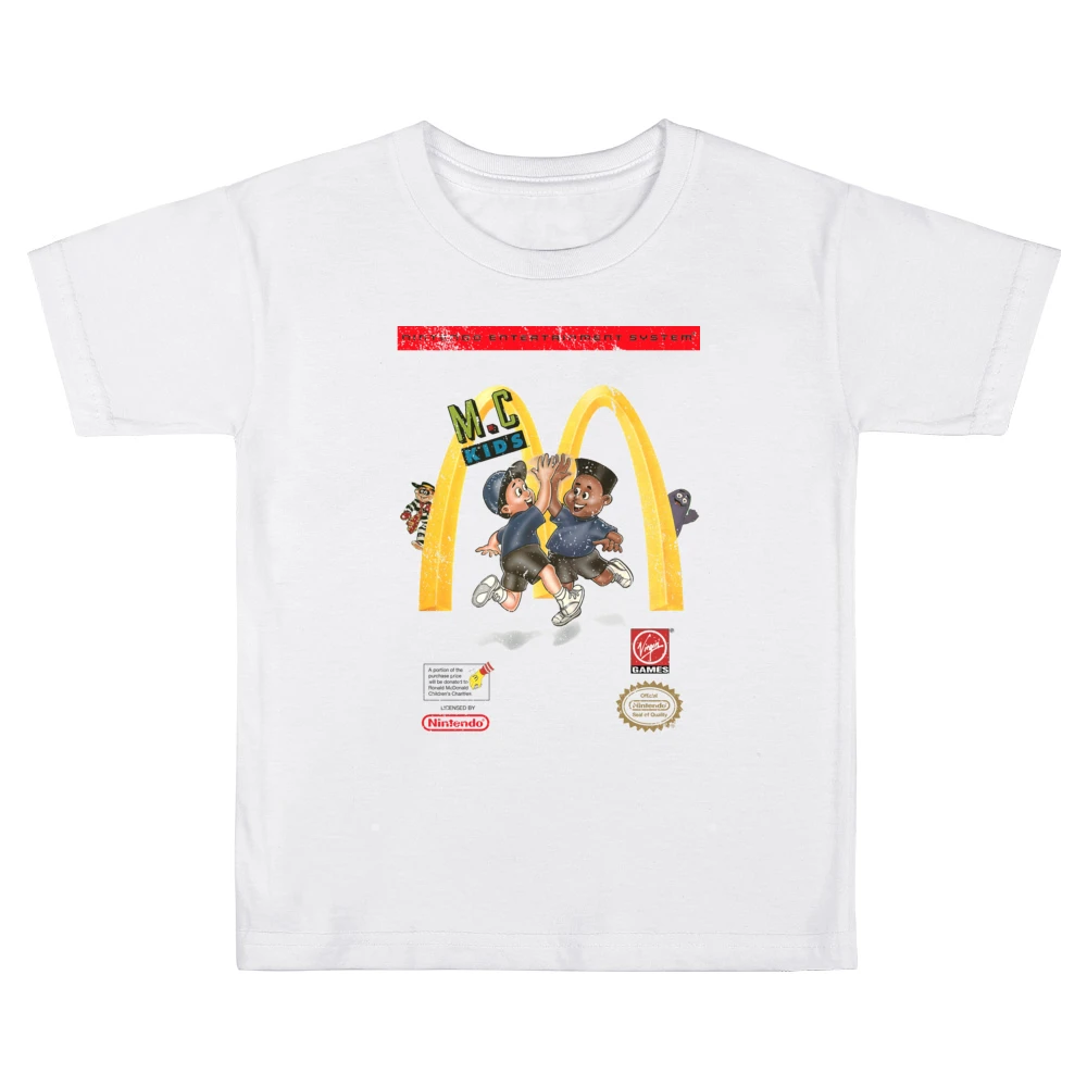 Mc Kids Nes Retro Video Game Distressed Kids Boys Girls T-Shirt