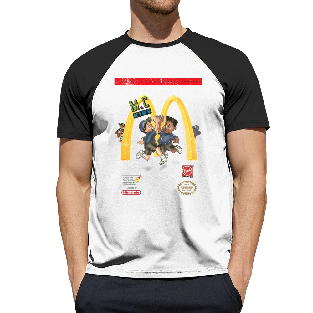Mc Kids Nes Retro Video Game Distressed Men Short Sleeve T-Shirt