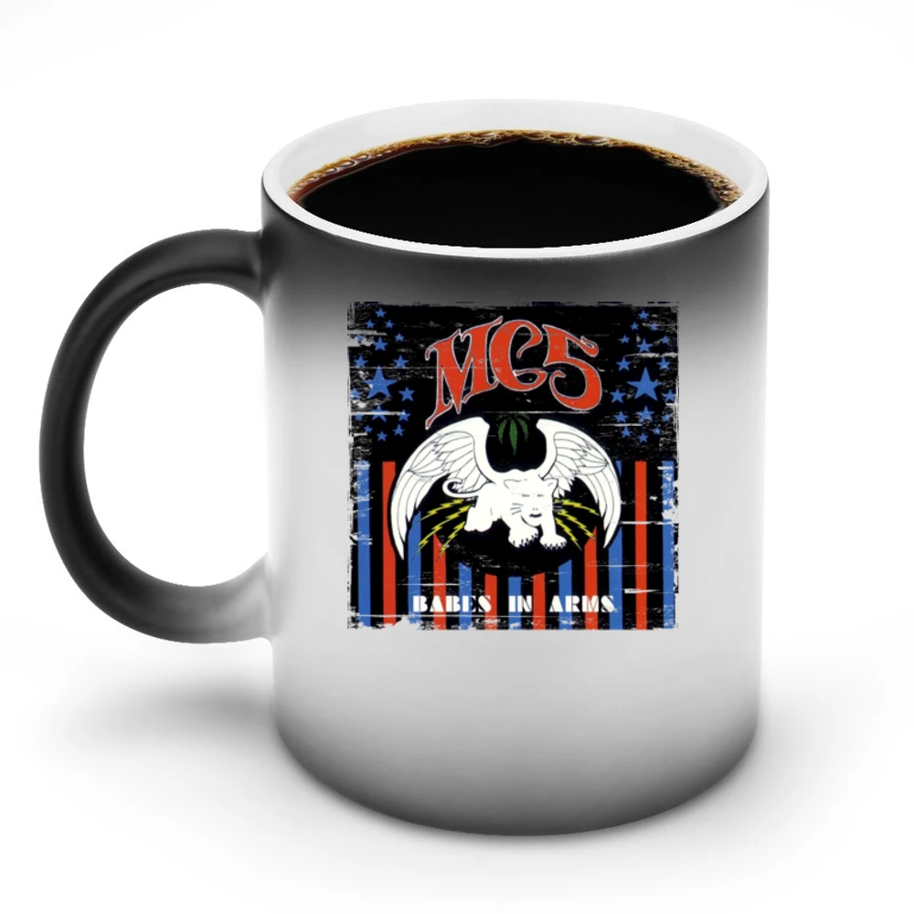 Mc5 Babes In Arms Album Cover Distressed Image Discoloration Mug