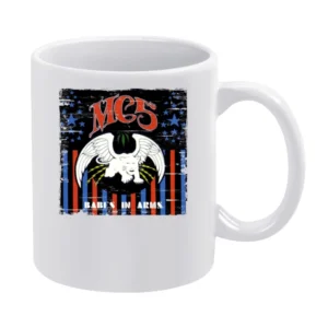 Mc5 Babes In Arms Album Cover Distressed Image White Mug