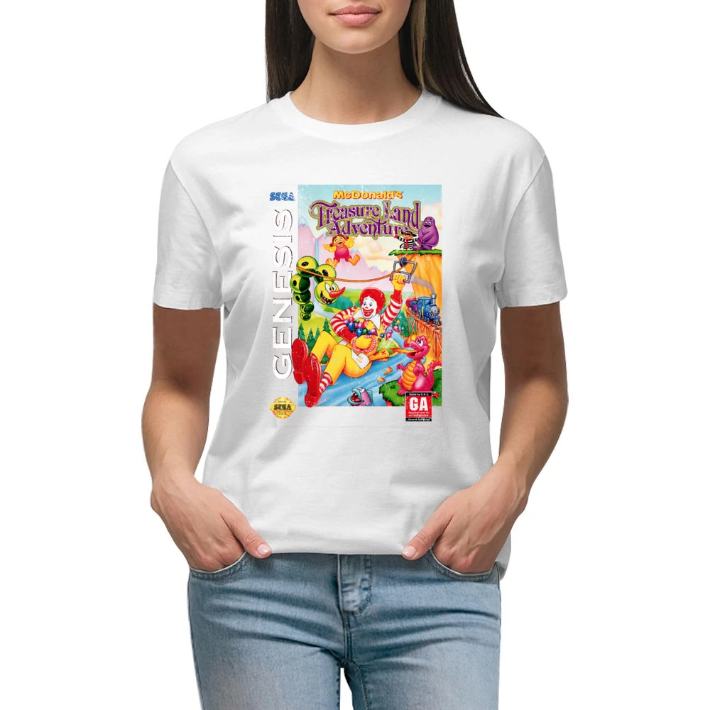 Mcdonalds Treasure Land Adventure Sega Genesis Old School Retro Video Premium Women Ladies T-shirt