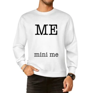 Me And Mini Me Funny Pregnancy Cool Baby Graphic European Size Pullover Sweater