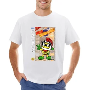 Mega Bomberman Sega Genesis Old School Retro Video Game Fan Distressed Asian Size Men T-Shirt