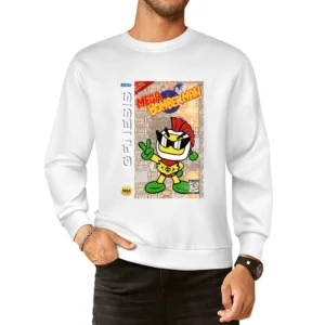 Mega Bomberman Sega Genesis Old School Retro Video Game Fan Distressed European Size Pullover Sweater