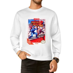 Mega Man 2 Nes Nintendo Old School Retro Video Game Fan Distressed T S European Size Pullover Sweater