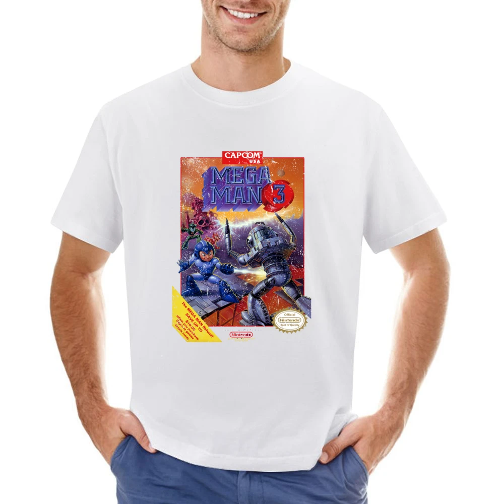 Mega Man 3 Nes Nintendo Old School Retro Video Game Fan Distressed T S Asian Size Men T-Shirt