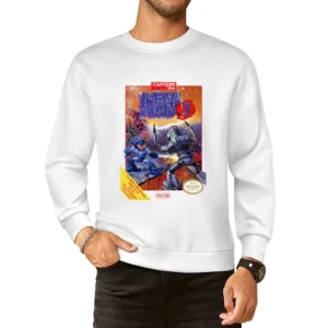 Mega Man 3 Nes Nintendo Old School Retro Video Game Fan Distressed T S European Size Pullover Sweater