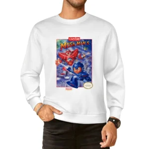 Mega Man 5 Nes Nintendo Old School Retro Video Game Fan Distressed T S European Size Pullover Sweater