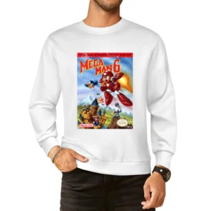 Mega Man 6 Nes Nintendo Old School Retro Video Game Fan Distressed T S European Size Pullover Sweater