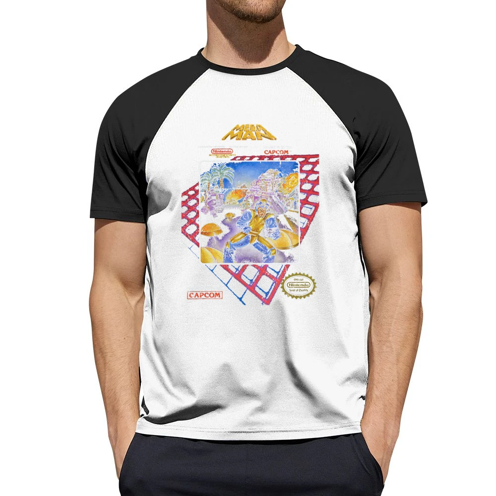 Mega Man Nes Nintendo Old School Retro Video Game Fan Distressed T Shi Men Short Sleeve T-Shirt