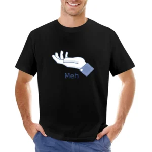 Meh sign hand finger Asian Size Men T-Shirt