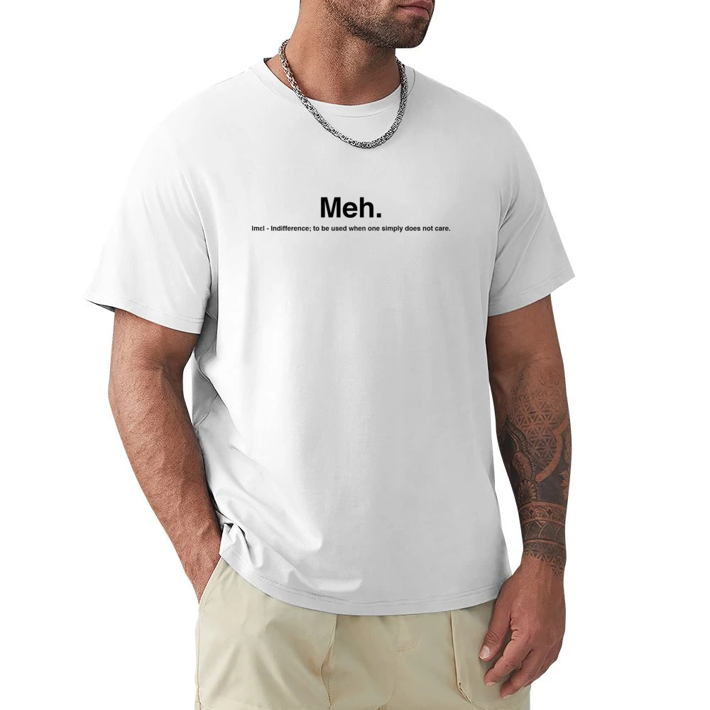Meh text humor quotes typography Premium Men T-shirt