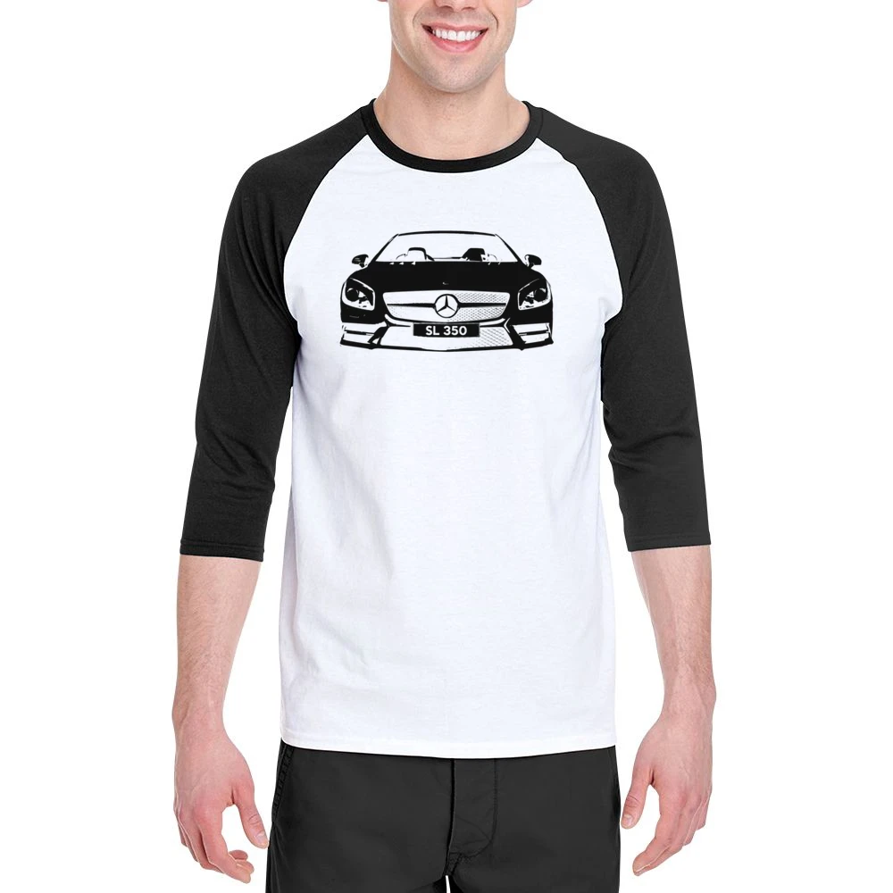 Mercedes Benz SL 350 Spyder Convertible Graphic Car Enthusiast Men 3/4 Sleeve T-Shirt