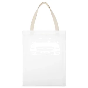 Mercedes Benz SL 350 Spyder Convertible Graphic Car Lover White Canvas Tote Shopping Bag