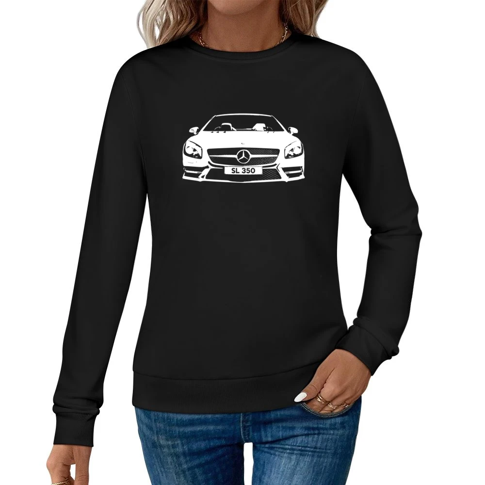 Mercedes Benz SL 350 Spyder Convertible Graphic Car Lover Women Pullover Sweatshirt