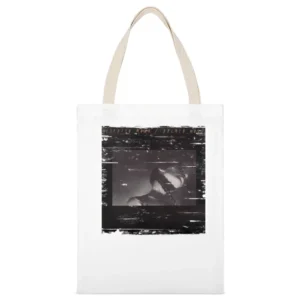 Meredith Monk Dolmen Music Album Cover Distressed Image White Canvas Tote Shopping Bag