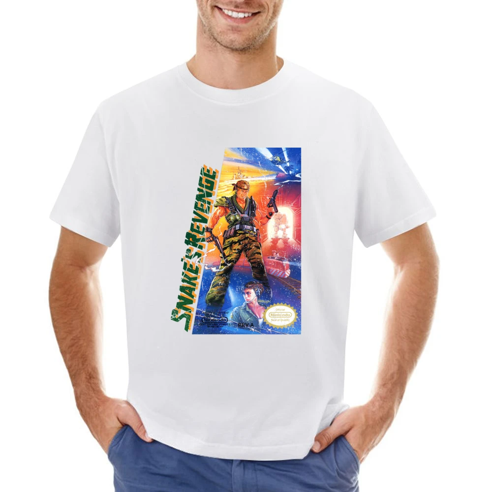 Metal Gear 2 Snake's Revenge Nes Nintendo Old School Retro Video Game Asian Size Men T-Shirt