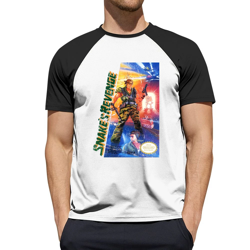 Metal Gear 2 Snake's Revenge Nes Nintendo Old School Retro Video Game Men Short Sleeve T-Shirt
