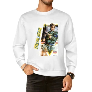 Metal Gear Nes Nintendo Old School Retro Video Game Fan Distressed T S European Size Pullover Sweater