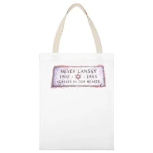 Meyer Lansky Tombstone Mafia White Canvas Tote Shopping Bag
