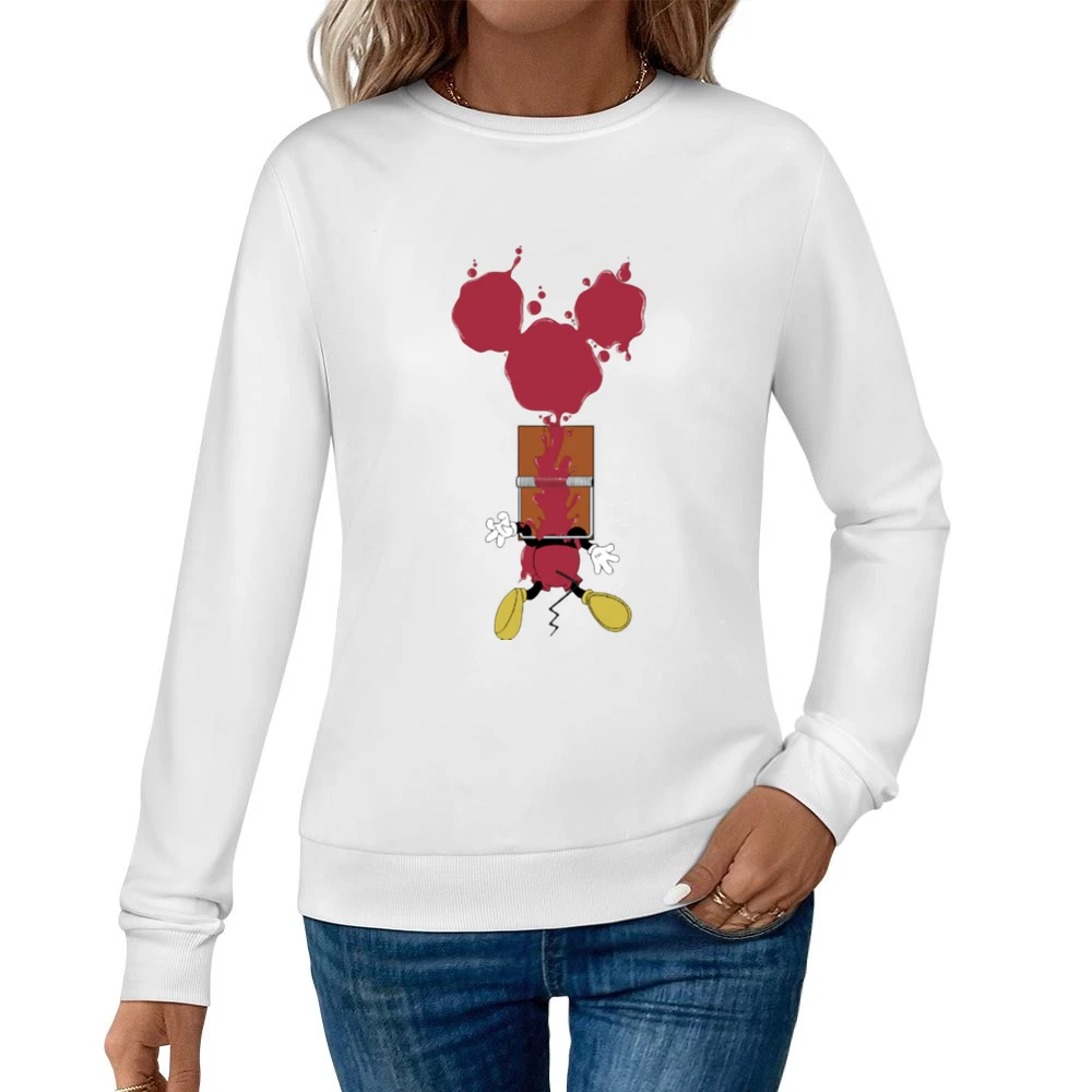 Mickey Mouse Trapped funny Women Pullover Sweatshirt