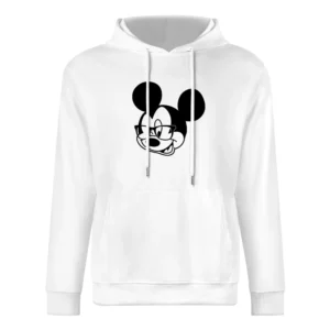 Mickey Nerd Glasses Wink Cute Mouse Geek Graphic European Size Men Hoodie
