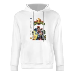 Mighty Morphin Power Rangers Sega Genesis Old School Retro Video Game European Size Men Hoodie
