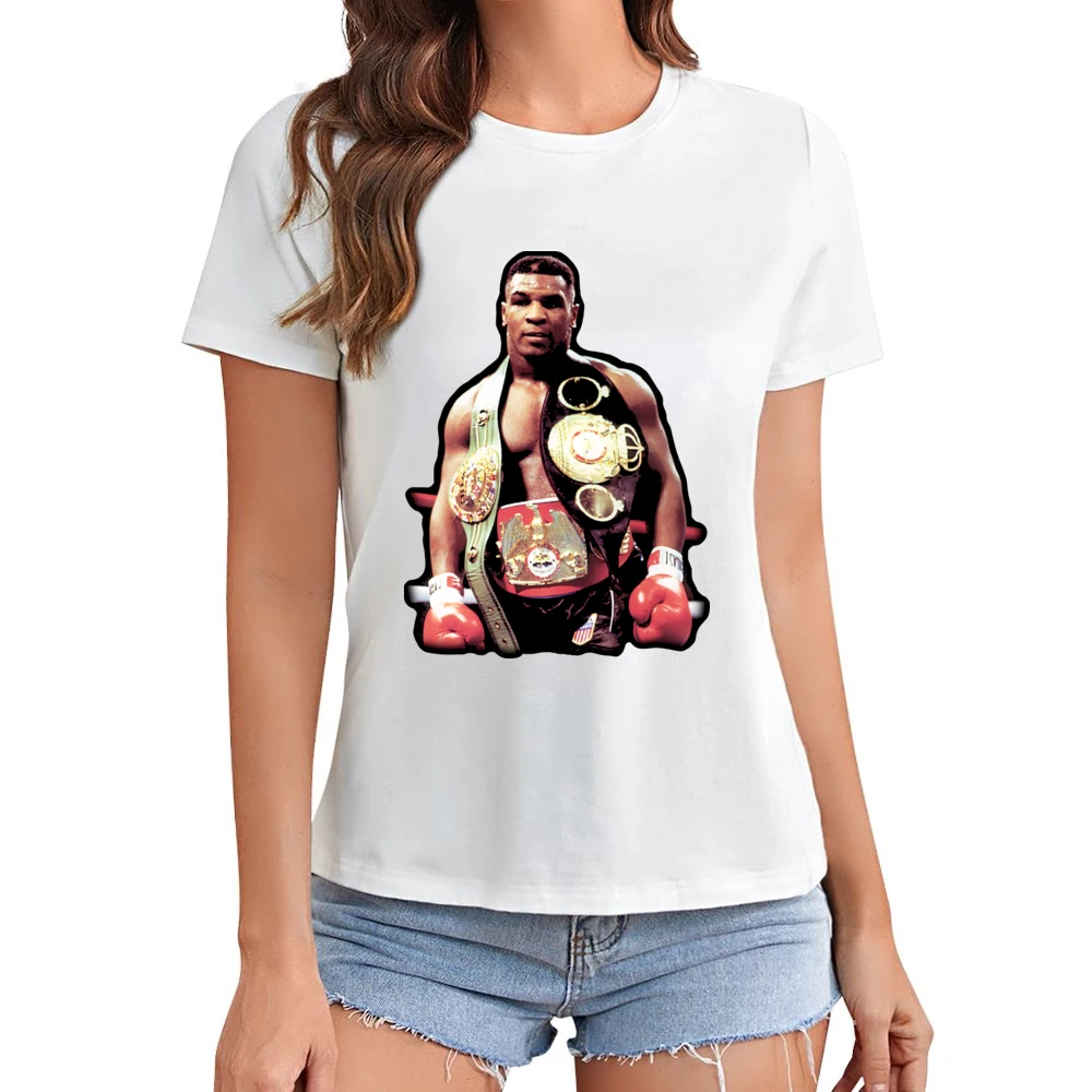Mike Tyson Boxing Asian Size Women Ladies T-shirt