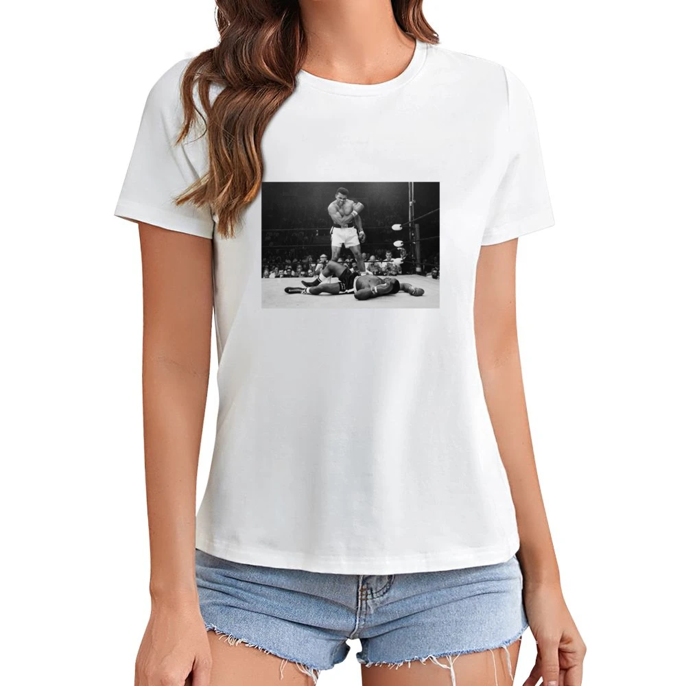 Mohammed Ali Knockout Tshirt Asian Size Women Ladies T-shirt
