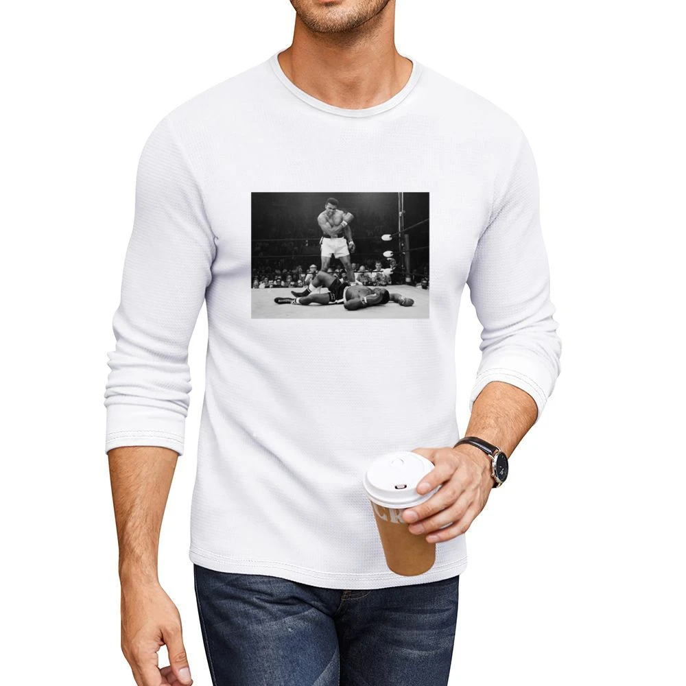 Mohammed Ali Knockout Tshirt Men CrewNeck Long Sleeve T-Shirt