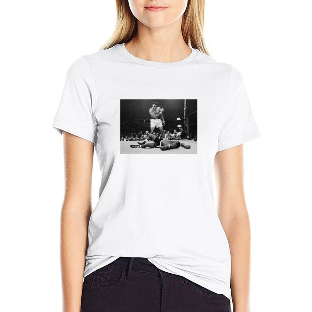 Mohammed Ali Knockout Tshirt US Size Women Ladies T-shirt