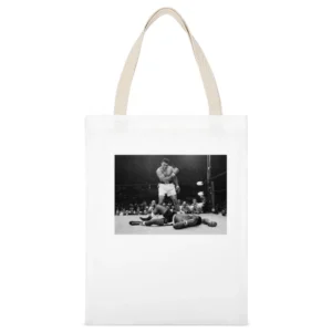 Mohammed Ali Knockout Tshirt White Canvas Tote Shopping Bag