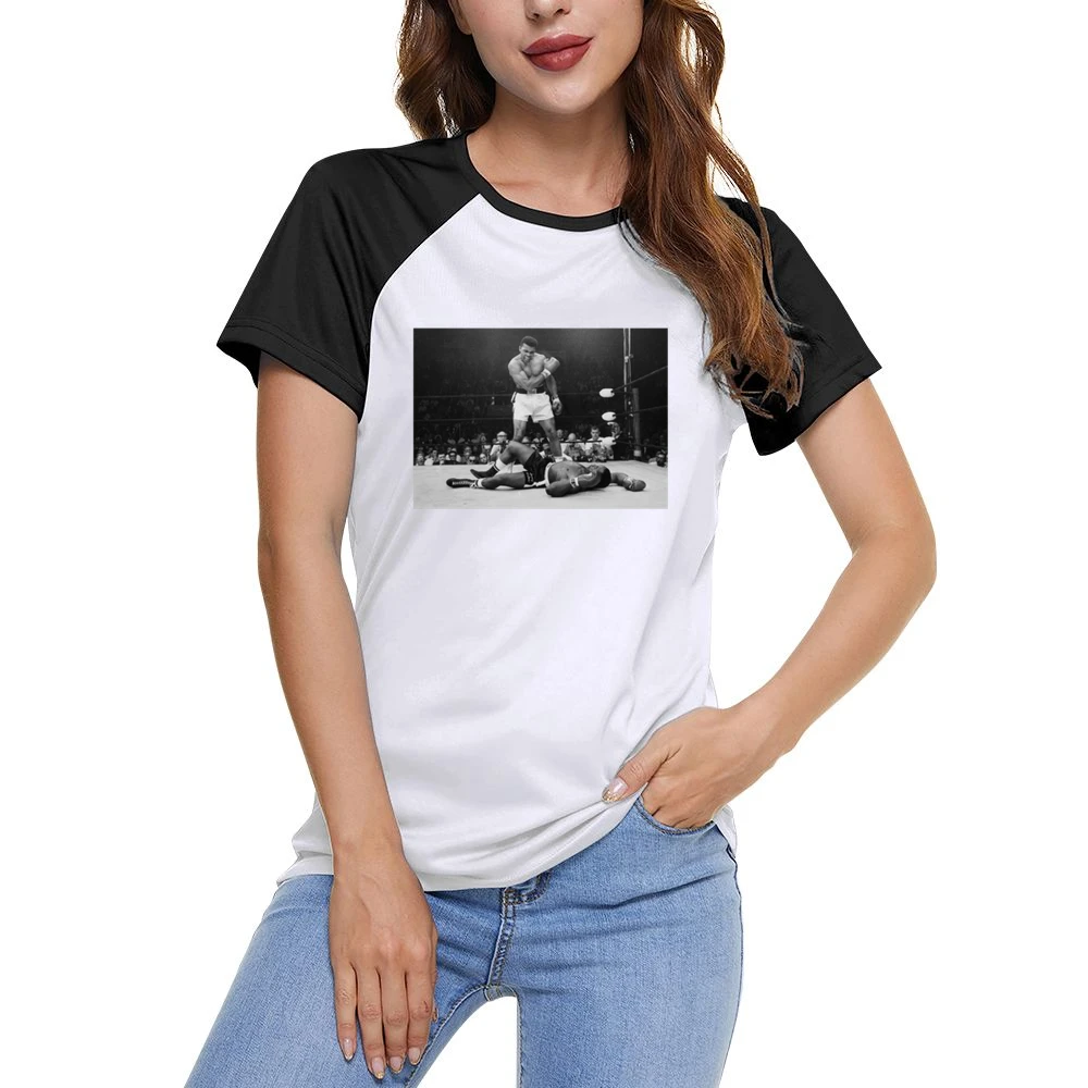 Mohammed Ali Knockout Tshirt Women Ladies Short Sleeve T-Shirt