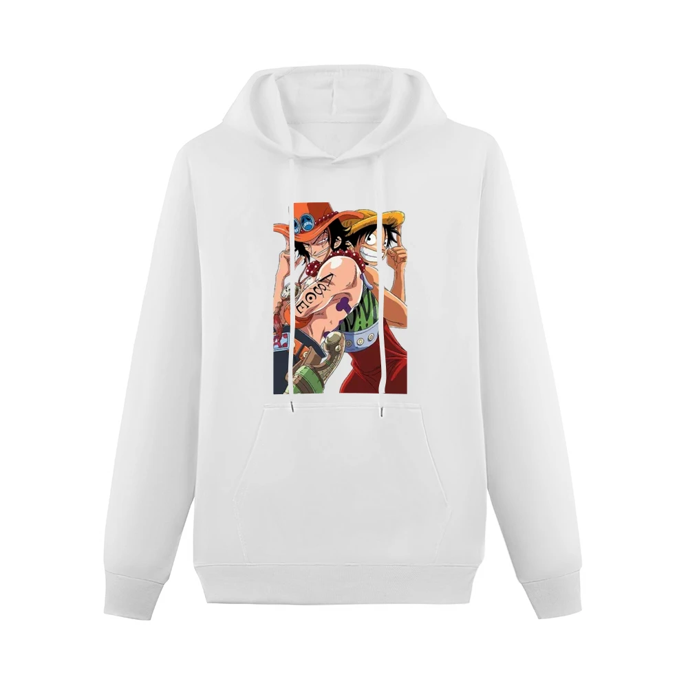 Monkey D Luffy and portgas D Ace one pice anime manga Men Hoodie With Pocket