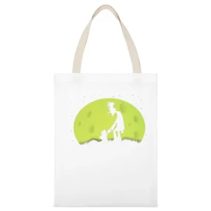 Moon Over Doof phineas and ferb Black T-Shirt White Canvas Tote Shopping Bag