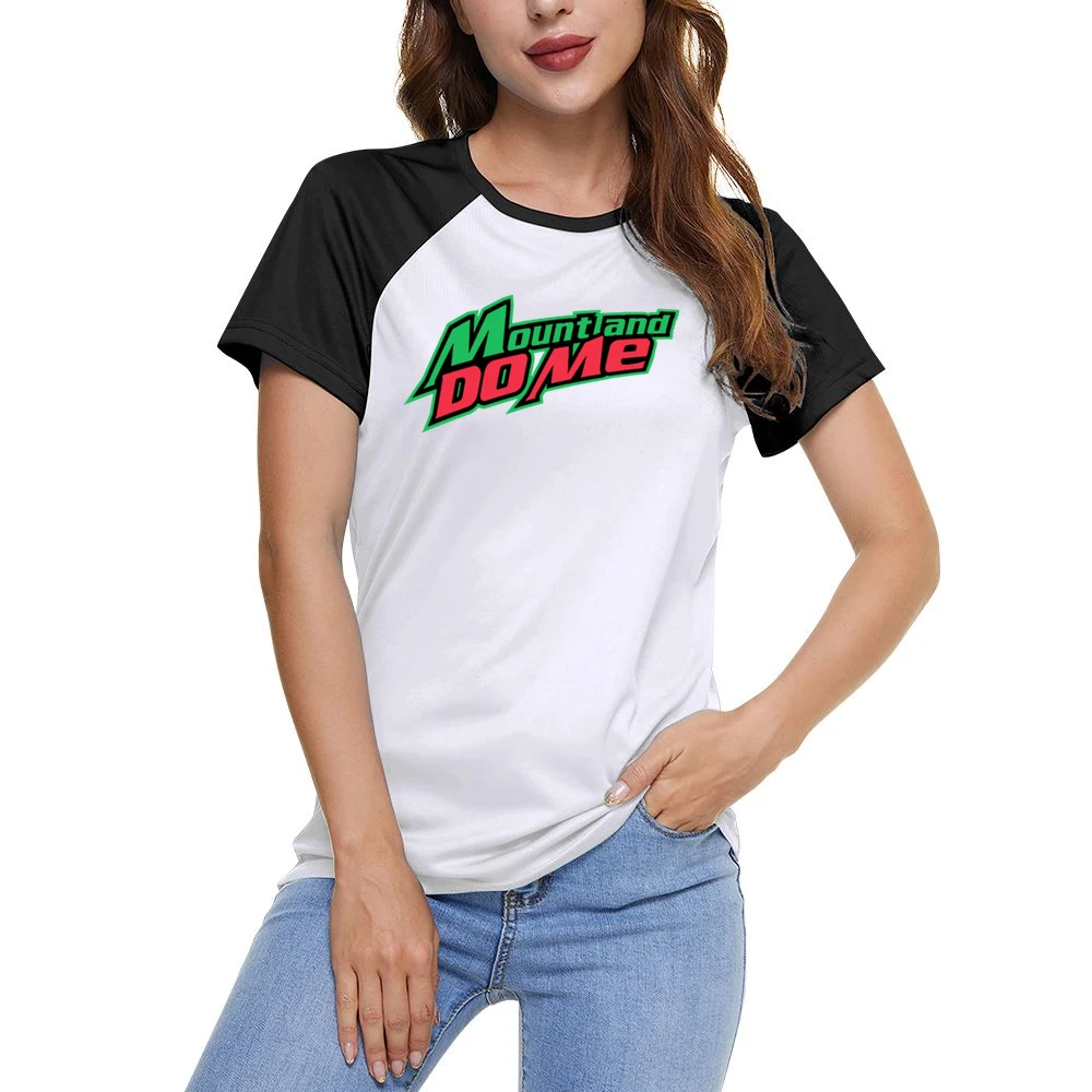 Mount And Dew Me Funny Women Ladies Short Sleeve T-Shirt