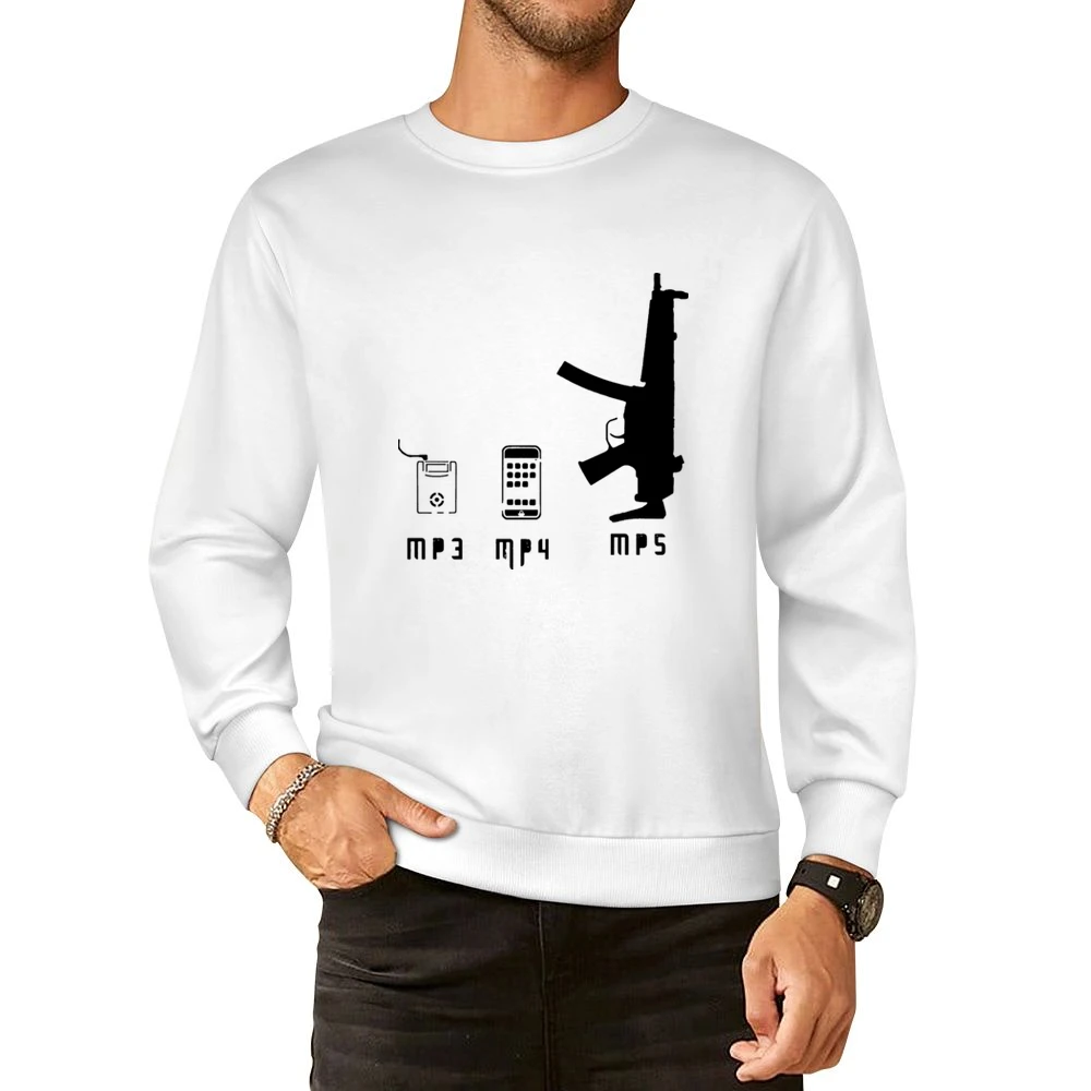 Mp3 Mp4 Mp5 Types Funny European Size Pullover Sweater