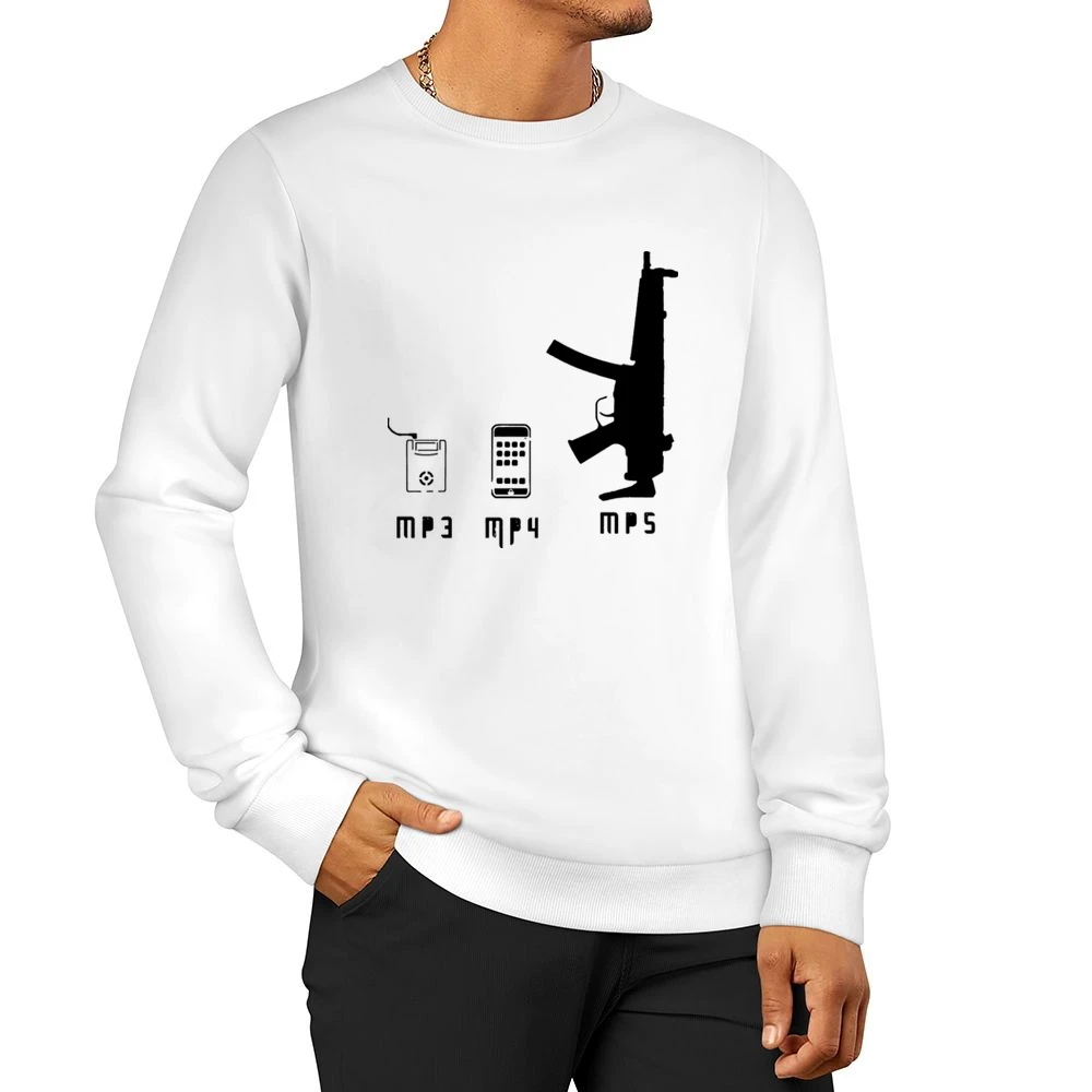 Mp3 Mp4 Mp5 Types Funny Men Pullover Sweatshirt