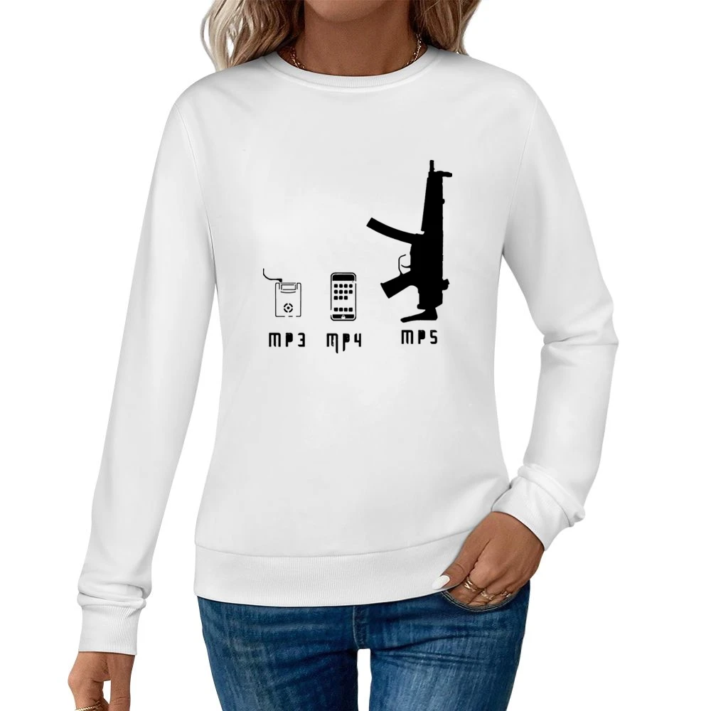 Mp3 Mp4 Mp5 Types Funny Women Pullover Sweatshirt