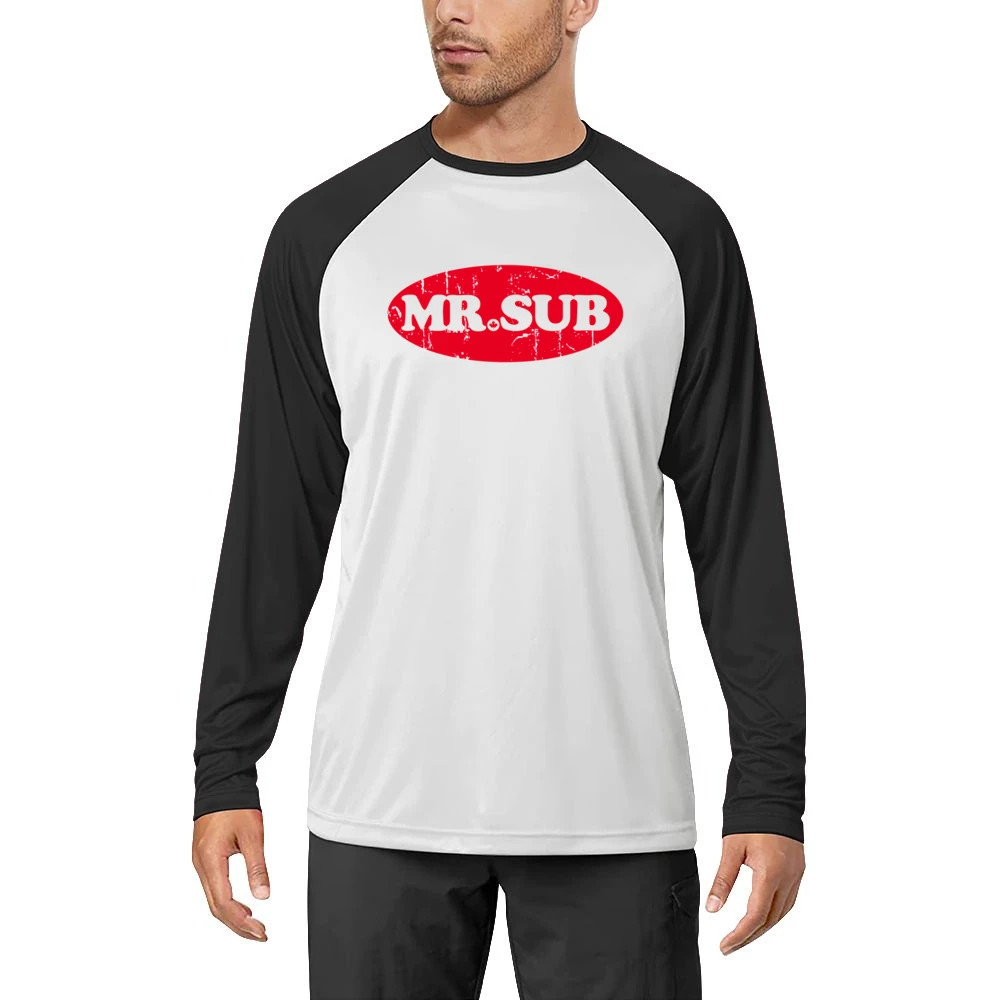 Mr Sub Fast Food Restaurant Distressed Look Men Long Sleeve T-Shirt