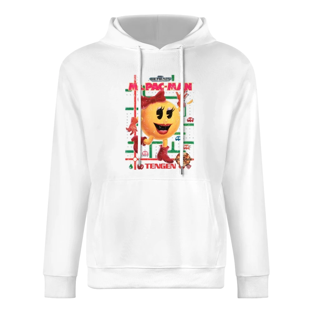 Ms Pacman Sega Genesis Old School Retro Video Game Fan Distressed Blac European Size Men Hoodie
