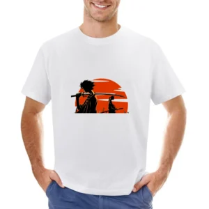 Mugen And Jin over the sun Samurai champloo anime manga Asian Size Men T-Shirt