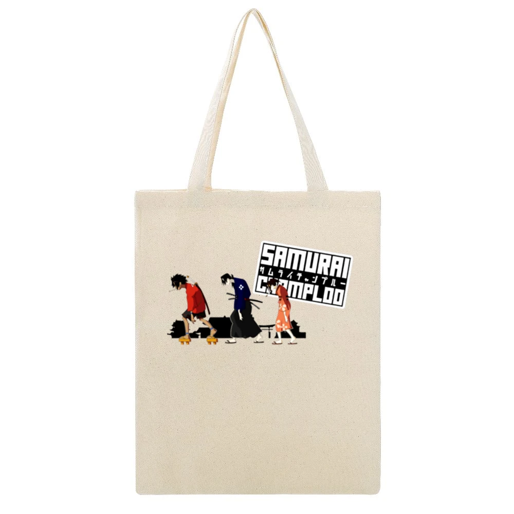 Mugen Jin and Fuu Samurai champloo anime manga Beige Canvas Tote Shopping Bag