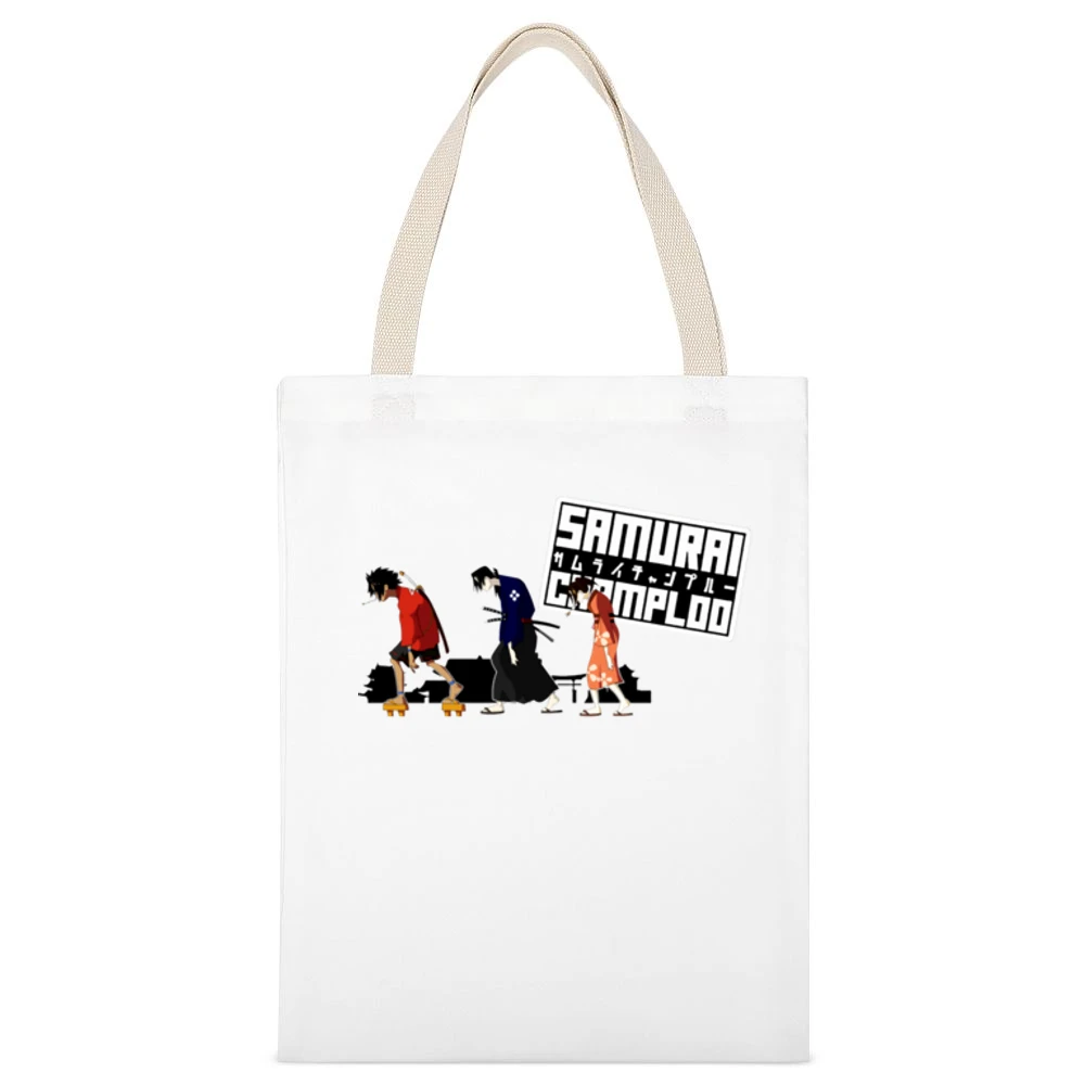 Mugen Jin and Fuu Samurai champloo anime manga White Canvas Tote Shopping Bag