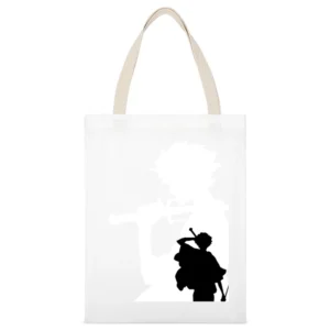 Mugen Shadow black and white samurai champloo anime manga White Canvas Tote Shopping Bag